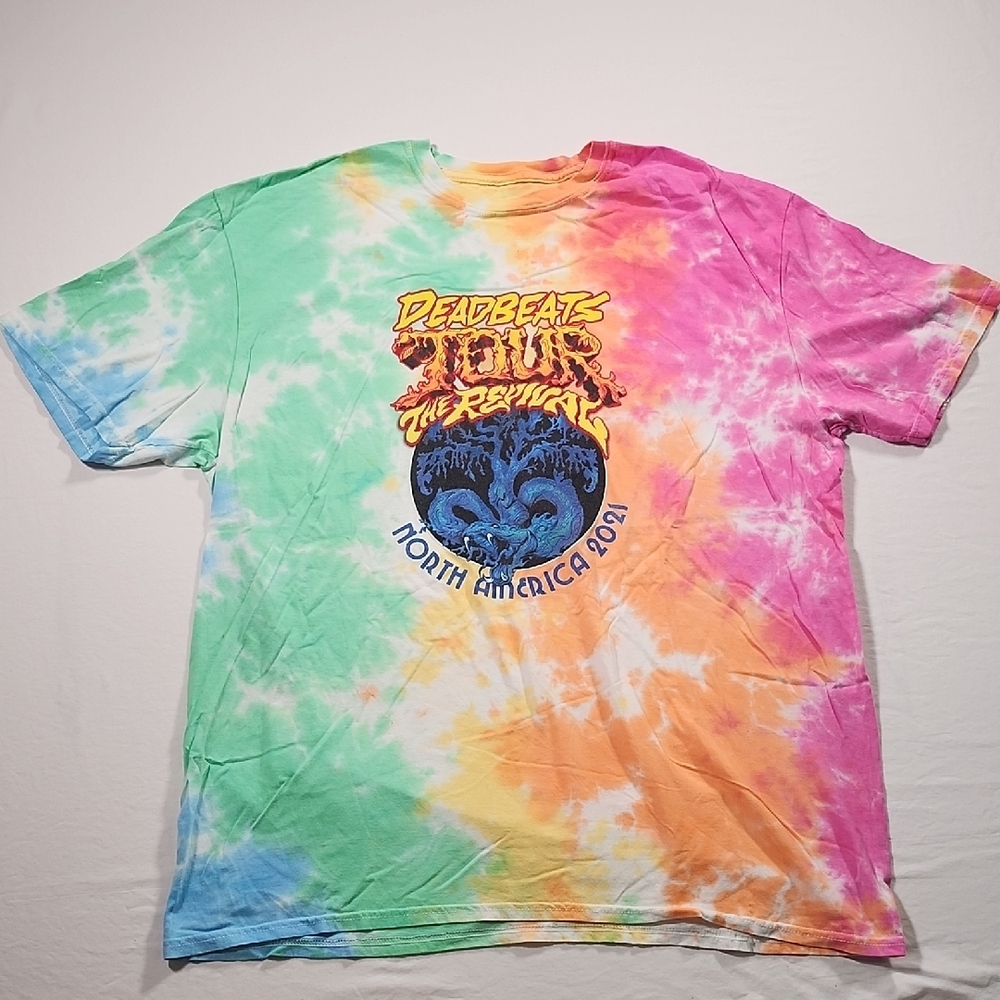 Deadbeats Tour 2021 Vibrant Short Sleeve Tie-Dye Tee